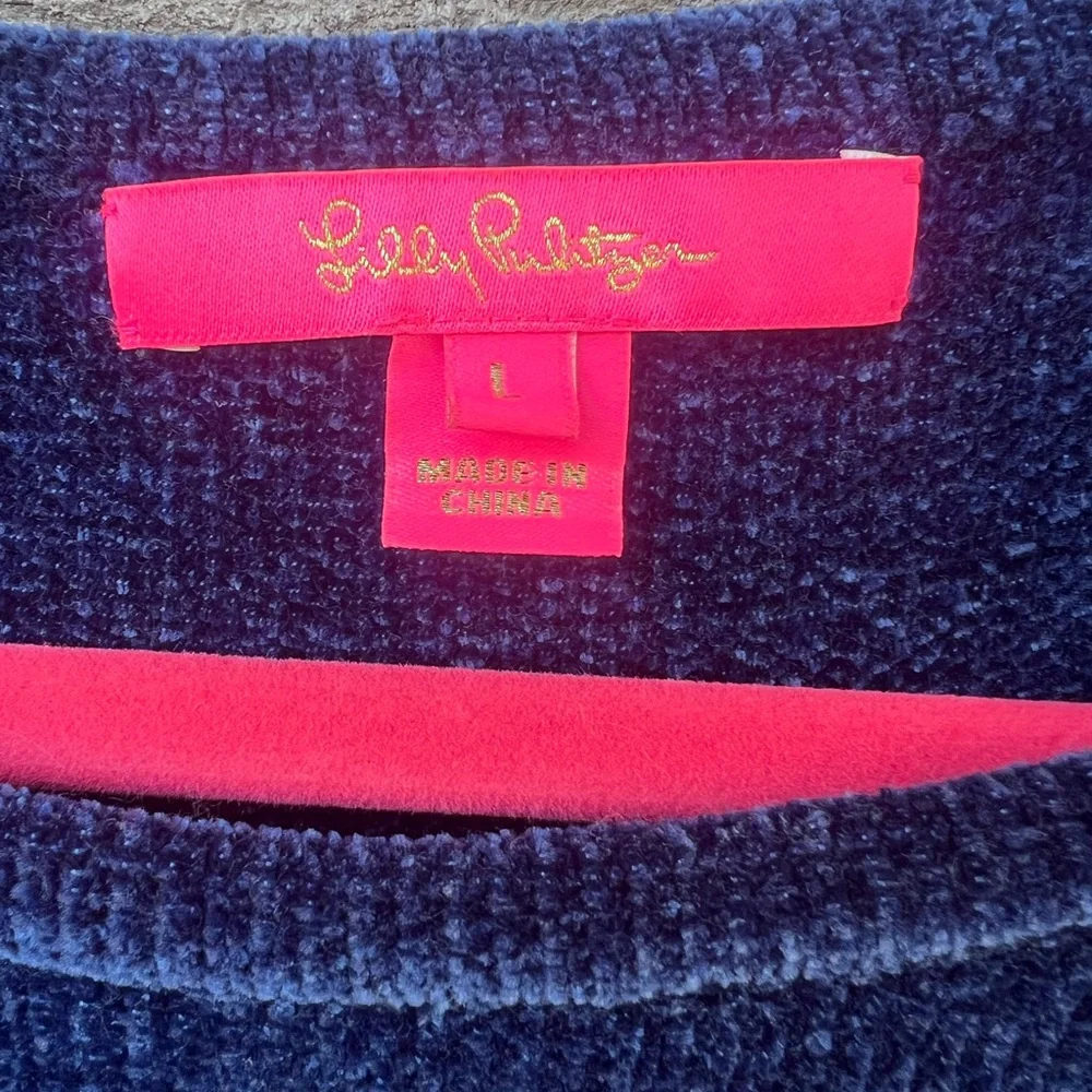Lilly Pulitzer Navy Textured Sweater